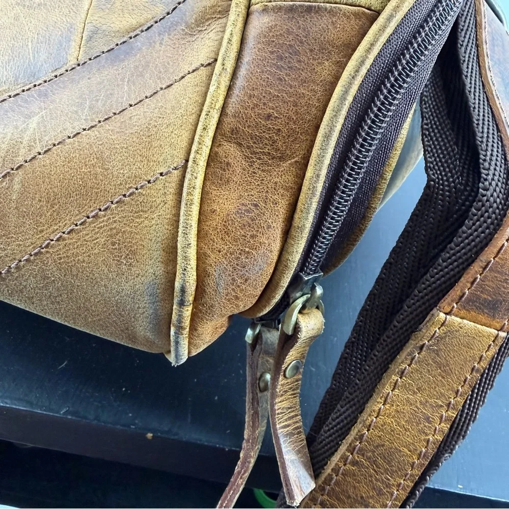 Rustic Town‎ Brown Leather John Duffle Bag - Weekender Bag